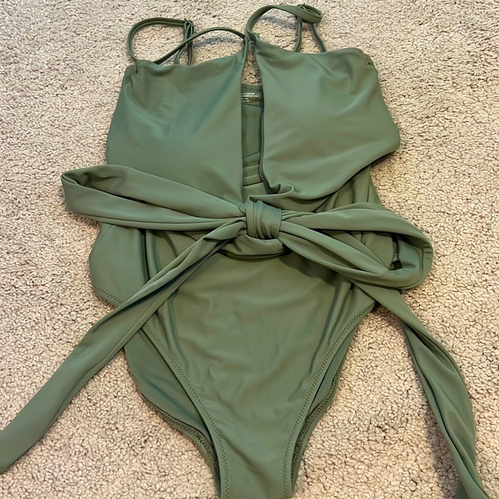 Aerie Wrap One Piece Bathing Suit -S Long